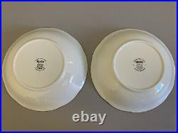 Spode Blue Italian Scalloped Pedestal Bowl and Cereal Bowls 3 Pieces