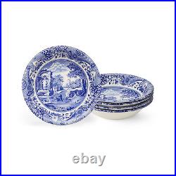 Spode Blue Italian Set of 4 Ascot Cereal Bowls, 8 Inch, Earthenware