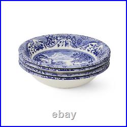 Spode Blue Italian Set of 4 Ascot Cereal Bowls, 8 Inch, Earthenware