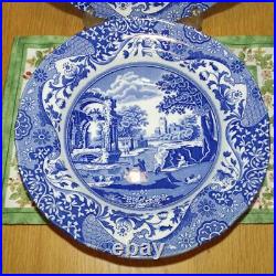Spode Blue Italian Soup Pasta Plate Made In The Uk 2 Pieces