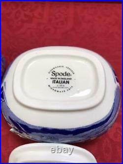 Spode Blue Italian Sugar Creamer 2Piece Set