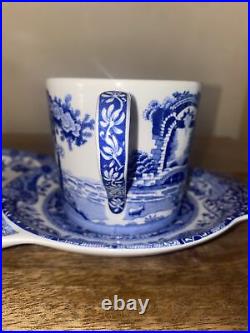 Spode Blue Italian Tea & Toast Plate & Mug Brunch Set C1816