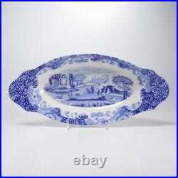 Spode Blue Italian White Transferware Vegetable Monkey Side Serving Dishes Lot