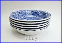 Spode Blue Room Georgian Series BOTANICAL Bowls, Set of 6, Made In England