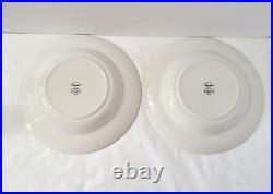 Spode Blue Set 7 Winter's Eve 9 Large Rim Soup Bowls EUC Scallop Camilla Shape