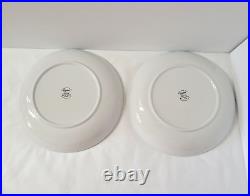 Spode Blue White Set of 4 Winter's Eve 8.75 Individual Pasta Bowls EUC Round