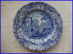Spode British Blue Italian Plates 6 Pieces 15.7Cm mint