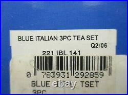 Spode Classic Blue Italian 3 Piece Tea Set Qqq 855