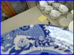 Spode Design Blue Italian Set for (12) With (4) Serving Pieces TG