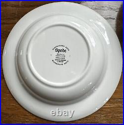 Spode Italian Blue 6 1/2 Cereal Bowls with 1 Rim, (5) Piece Lot, Dishwasher Safe