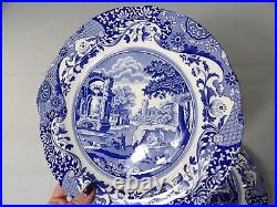 Spode Italian Blue Collection Dinner Plates 10.5 c. 1816 Set of 4