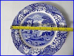 Spode Italian Blue Collection Dinner Plates 10.5 c. 1816 Set of 4