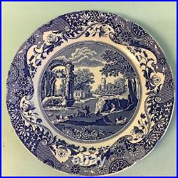 Spode Italian Blue Dinner Plates 10 Pieces 10.5 Diameter