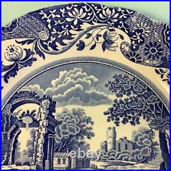 Spode Italian Blue Dinner Plates 10 Pieces 10.5 Diameter