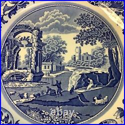 Spode Italian Blue Dinner Plates 10 Pieces 10.5 Diameter