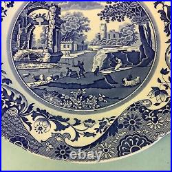 Spode Italian Blue Dinner Plates 10 Pieces 10.5 Diameter