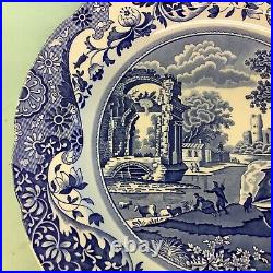 Spode Italian Blue Dinner Plates 10 Pieces 10.5 Diameter