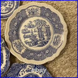 Spode Italian Blue Plate/Dish Lot Of 9 Pieces Made In England