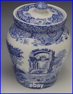 Spode Made In England Blue Italian 3 Piece Canister Set Storage Jars