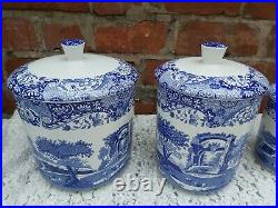 Spode blue Italian Canister set of 3 pieces Never been used