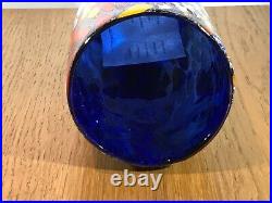 Stunning Piece Of Murano Glass Vase Blue Fantasy Murrina By Imperio Rossi