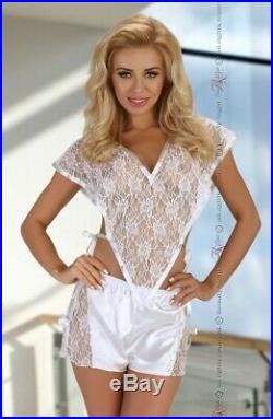 Stunning Two Piece Set by Beauty Night Collection Shorts Satin Lace Size S-2XL