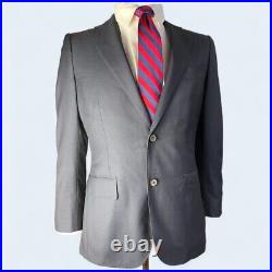 Suit Supply, Dark Blue Italian Super 110s Wool Blazer With Surgeon's Cuffs, 38r