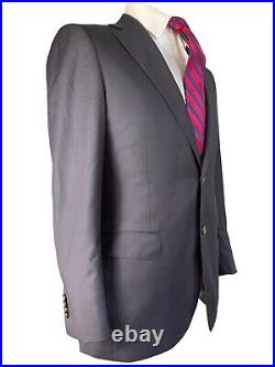 Suit Supply, Dark Blue Italian Wool 2 Button Suit, Size 38l