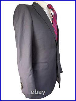 Suit Supply, Dark Blue Italian Wool 2 Button Suit, Size 38l