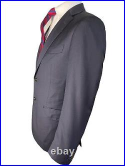 Suit Supply, Dark Blue Italian Wool 2 Button Suit, Size 38l