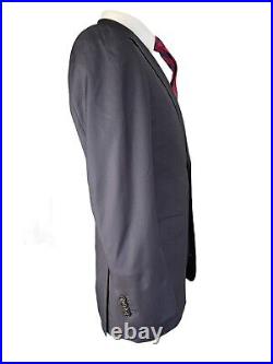 Suit Supply, Dark Blue Italian Wool 2 Button Suit, Size 38l