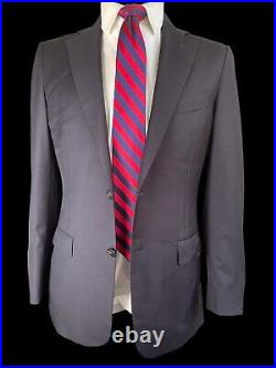 Suit Supply, Dark Blue Italian Wool 2 Button Suit, Size 38l