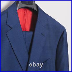 Suit Supply Sienna 44 S Blue Italian Wool Vitale Barberis with Ticket Pocket