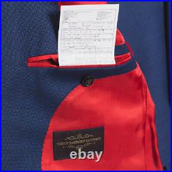 Suit Supply Sienna 44 S Blue Italian Wool Vitale Barberis with Ticket Pocket