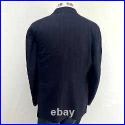 SuitSupply Lanificio Rogna 46R Navy Blue Italian Wool Silk Linen Blazer Jacket