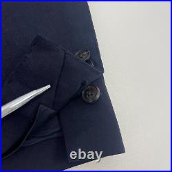 SuitSupply Lanificio Rogna 46R Navy Blue Italian Wool Silk Linen Blazer Jacket