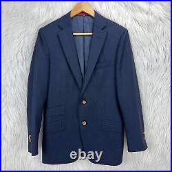 SuitSupply Mens Sz 36R Navy Blue Italian Wool 2 Button Dual Vent Blazer Jacket