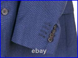 SuitSupply Woven Blue Italian Wool Slim Cut Blazer Sport Coat Jacket 40 S