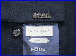Suitsupply Navy Weave Dual Vent Havana Patch Hl Italian Wool Sport Coat 40 R