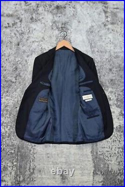 Suitsupply Slim Blue Italian Wool 2 Button Sport Coat Blazer Jacket Size 36 R