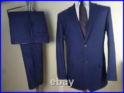 T. M. Lewin Suit 42R W36 Great Condition Blue Italian Fabric