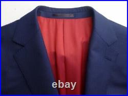 T. M. Lewin Suit 42R W36 Great Condition Blue Italian Fabric