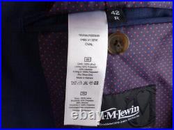 T. M. Lewin Suit 42R W36 Great Condition Blue Italian Fabric