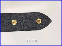 THE LIMITED Vintage Blue Italian Leather Belt Gold Studs Womens S Versace Look