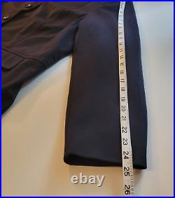 Talbots Blazer Jacket Size 20W Blue Italian Ponte Knit Mandarin Collar Career