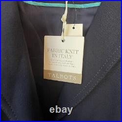 Talbots NEW Women's Navy Blue Italian Luxe Two Button Blazer Jacket. Size 18W