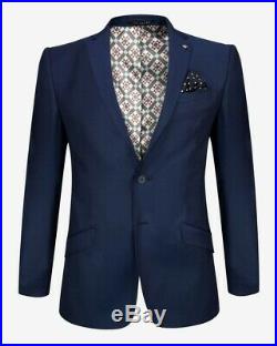 Ted Baker 3 pieces suit Navy Blue, Debonair Birdseye Wool Suit Fashion Fit