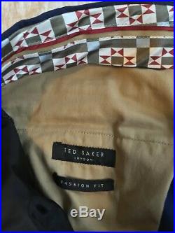 Ted Baker 3 pieces suit Navy Blue, Debonair Birdseye Wool Suit Fashion Fit