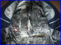 Ted baker blue winter suit italian garden scene 2 piece 42 jacket x 36 trousers