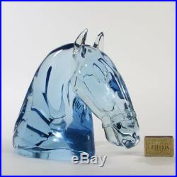 Thick huge UNIQUE horse head sculpture Nason MUSEUM piece Murano glass Cenedese
